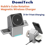 SG  Spin Wireless Charger | 3-in-1 Magnetic Wireless 15W Fast Charging, Compatible with Apple Watch 