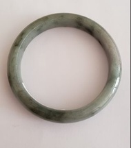 通透淺綠油青飄花(靚貨)#辟邪#F112457#59.1mm#智善珠寶#不賣假貨#翡翠玉手鐲#老坑冰糯種  有證書