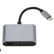 Connector Converter Usb Type C To Monitor Projector Support 4K Ultra Hd