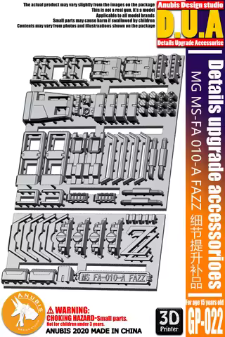 Anubis GP-022 MG FA-010A Fazz Details Parts for for MG 1/100 FAZZ Full Armor ZZ ver ka Model Hobby D