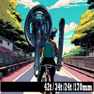 MTB Crankset – 42T/34T/24T, 170mm Steel Chainset (Sport Bicycle)