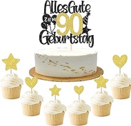 Pack of 21 90th Birthday Cake Decoration Happy 90th Birthday Cake Decoration Small Star Heart Cake T
