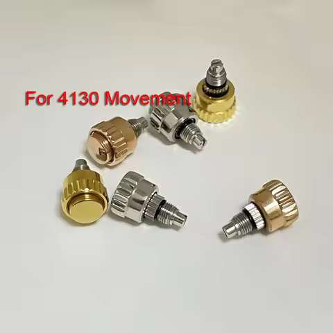 1PCS Watch accessories Silver Gold Watch Crown 4130 Movement Chronograph Button For Rlx Daytona 2 o'