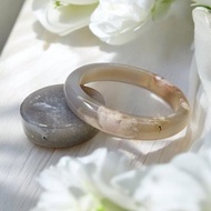 櫻花瑪瑙手鐲 瑪瑙手鐲高級烟灰成形粉花單花獨秀正鐲套鐲59-60可