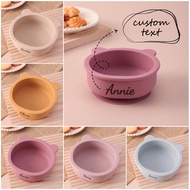 1PC Personalized Customization Name Silicone Baby Tableware Cartoon Cute Bear Shape Bowl Baby Stuff 