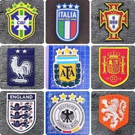 Argentina Football Team Brazil Badge Football Team Cloth Patch Portugal Patch Football Team Badge Ge