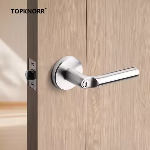 304 Stainless Steel Fire Door Fire Door Lock With Key Three-lever Handle Lock Replacement Ball Lock