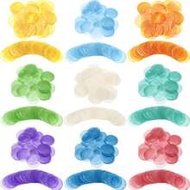 10/30/50pcs Round Shell Pieces, White & Colorful, 1.5/2/2.5/3/4/5cm Flat Round Natural Pierced Shell