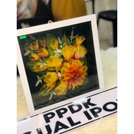 Frame Bunga Daun Getah