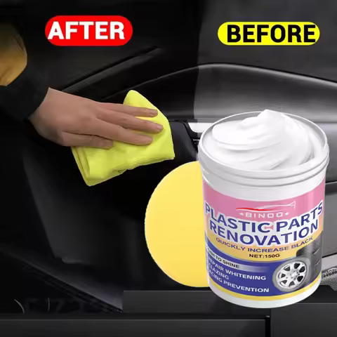 Car Interior Care Shine Cream - Dashboard & Tire Repair Wax, Scratch Remover for Plastic Surfaces, L