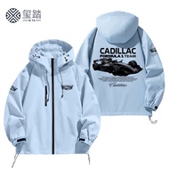 Cadillac F1 Team Racing Jacket Commemorative Sportswear Zipper Decorated Standard Fit Long Sleeve Yo