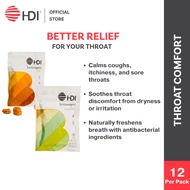 HDI™ Lozenges | Soothes Irritated Throat Naturally | Honey Lemon & Honey Elderflower Flavor | 12 Loz