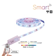 HI-TEK ชุดไฟLED เส้นริบบิ้น 12V5M RGB เปลี่ยนแสงได้ WIFI+BT