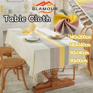 [SG] Table Cloth Fabric 140×200cm 140×140cm 90cm×140cm 90×90cm TableCloth Linen Rectangle Decorative