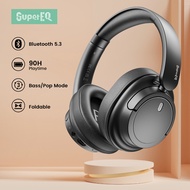SuperEQ V16 Wireless Headphones Foldable Over Ear Bluetooth 5.3 Headset With Mic Bass/Pop Mode 90H