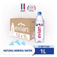 evian Natural Mineral Water (12 x 1L Case)