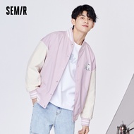 Semir แจ็คเก็ตผู้ชายอเมริกันย้อนยุคเบสบอลเครื่องแบบ2022ใหม่เสื้อลำลองคู่น้ำแบรนด์ญี่ปุ่นสีเขียวผู้ชายแจ็คเก็ต