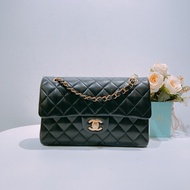 TW4436 Chanel香奈兒 經典翻蓋包 CF23 羊皮黑金 Classic Double Flap Bag 23cm Lambskin Black x GHW