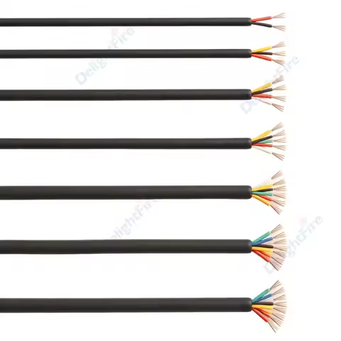 2 3 4 5 6 7 8 Core Sheathed Wire Cable 28 26 24 22 20 18 AWG Electronic Audio Wires For Car Automoti
