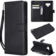 Samsung Galaxy Note 9 Note 8 Note 4 Case Flip Leather Bracket Card Slot Casing