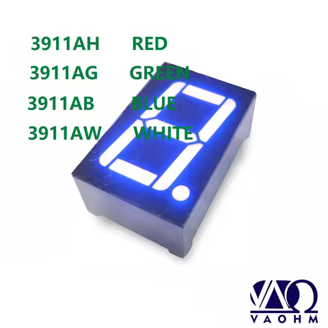 10PCS 3911AH 3911AB 3911AG 3911AW 0.39 Inch Common Cathode One Digit Seven Segment Led Display Tube 