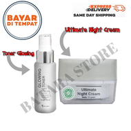 [Paket Penghilang Flek] Ms glow toner glowing dan Ms glow cream malam ultimate / msglow ultimate nig