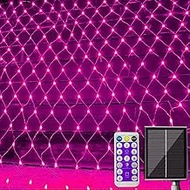 Solar Net Lights Outdoor, 6mx4m 700LED Waterproof 8 Modes Remote Control Solar Mesh Fairy Icicle Str