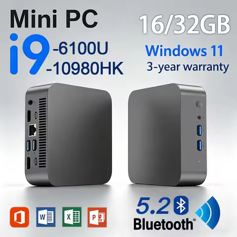 MINI PC Windows 11 Pro Core I9 10980HK Core I3 6100U DDR4 16GB 32GB SSD 1TB 2TB Computer Gaming Offi