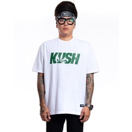 Kush T-shirt Kush Og Logo Green On White Classic T-Shirt High Quality Top/Cotton baju/New Original Design/Street Hip Hop Funny T-shirt/S-3XL/Unisex Couple T-shirt/Men's Wear/Customized Children's Size/HD/COD