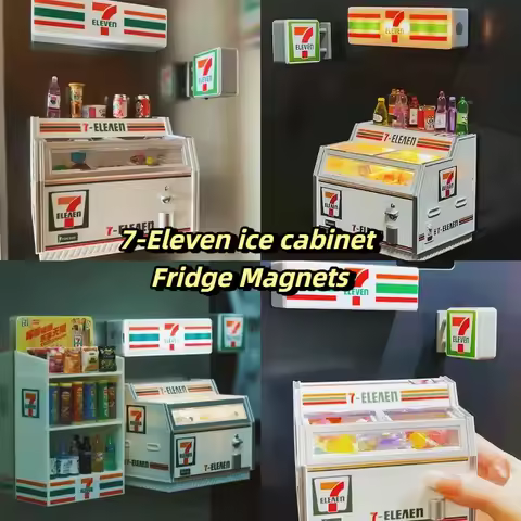 The 7-Eleven convenience store refrigerator sticker creative light sign display magnetically attract