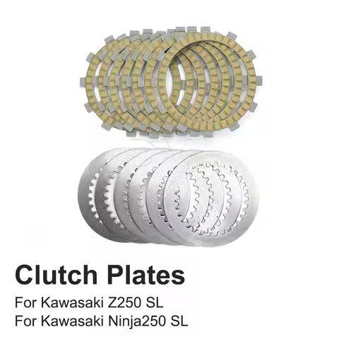 For Kawasaki Z250 SL Z 250 SL Ninja250 SL Ninja 250 SL Motorcycle Clutch Plates Steel Plates Frictio