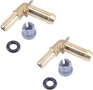 DUNSIHUI 2PCS LR049990 Thermostat Water Outlet Tube Connector Upgraded Metal Fit for Range Rover Spo