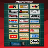Reflective Cutting Sticker small size/hrc/ipone/yamalube/arai/motul/protaper/alpinestar/akrapovic/br