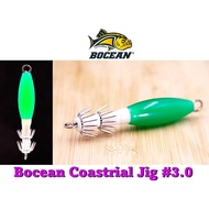 BOCEAN COASTAL SQUID JIG (GREEN) - #3.0 (1 Piece in 1 Pack) Candat Sotong Candok FISHING