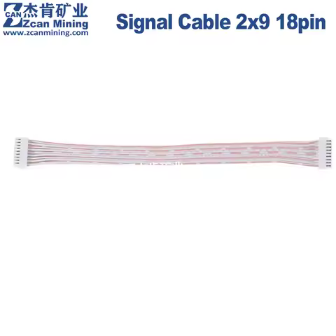 20cm / 60cm 18pin Signal Cable 2x9pin Miner Connect Data Cable for Antminer S19 L7 S21 Flat Flexible