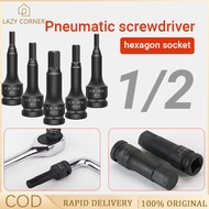 【5PCS】 HF 1/2" Impact Deep Socket 6point 5-12MM Black Socket Long Socket Impact Socket Bit H5 /6 /8 