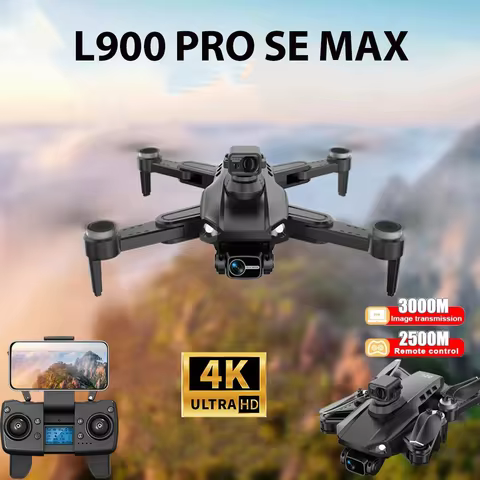 GPS Drone L900 Pro SE MAX 4K, dual professional HD camera, 5G WiFi, 360° brushless motor for obstacl