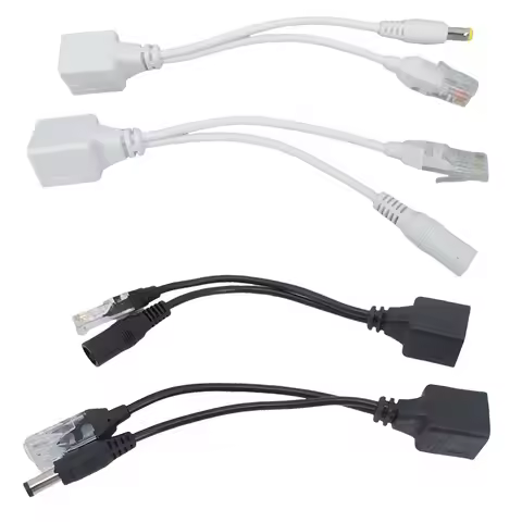 5Pairs POE Splitter Cable RJ45 Injector 12V Power Supply Adapter Connector for IP Camera CCTV Access