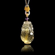 【正佳珠寶】金鈦晶 頂級淨透招財貔貅 30.5g 金鈦晶吊墜