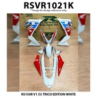 Rapido Cover Set Honda RS150R V1 V2 (5) Trico Edition White Accessories Motor RS 150 R Putih Body Set