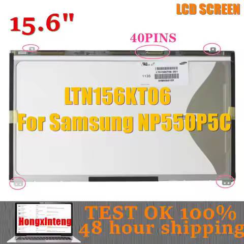 Original 15.6" LCD Screen 1600X900 LTN156KT06-801 LTN156KT06-B01 For Samsung NP550P5C Np700z5c Lapto