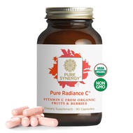 PURE SYNERGY Pure Radiance C | Organic Vitamin C Capsules | 100% Natural, Whole Food, Non-GMO Supple