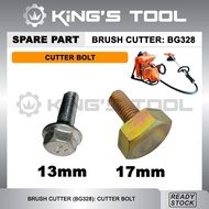 BG328 BRUSH CUTTER: CUTTER BOLT (13MM/ 17MM)/ SKRU MESIN RUMPUT NUT BOLT/ SPARE PART MEISN RUMPUT BG