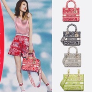 DIOR DiaoR Bag Five Grid Four Grid Embroidered Lite Handbag Handbag Pendant iao Female Bag Embroider