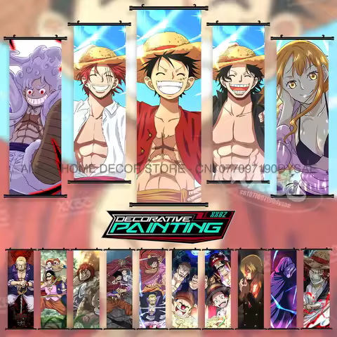 ONE PIECE Poster Anime Hanging Paintings Shanks Home Decoration Rayleigh Wall Artwork Scrolls Pictur