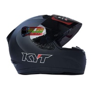 KYT R-10 SOLID BLACK DOFF GLASS HELMET SMOKE #KYT Original #HELM KYT FULL FACE #KYT R10 Original