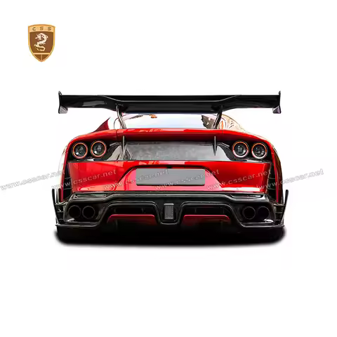 MSY Style High Spolier Wing Racing Lid For Ferrari 812 GTS Carbon Fiber Rear Trunk Spoiler Boot Lip 