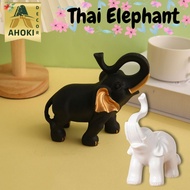 Miniature Black Thai Elephant White Elephant Statue Lucky Thai Elephant Statue Elephant Decoration