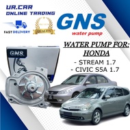 GNS WATER PUMP HONDA STREAM 1.7 , CIVIC S5A 1.7 (PLM D17A) 100% HIGH QUALITY READY STOCK IN MALAYSIA.