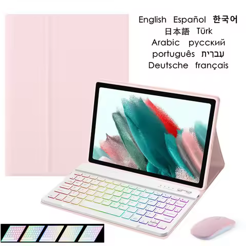 Case For Xiaomi Redmi Pad SE 11 inch Keyboard Rainbow Backlit Teclado For Redmi Pad SE 2023 Cover Sp